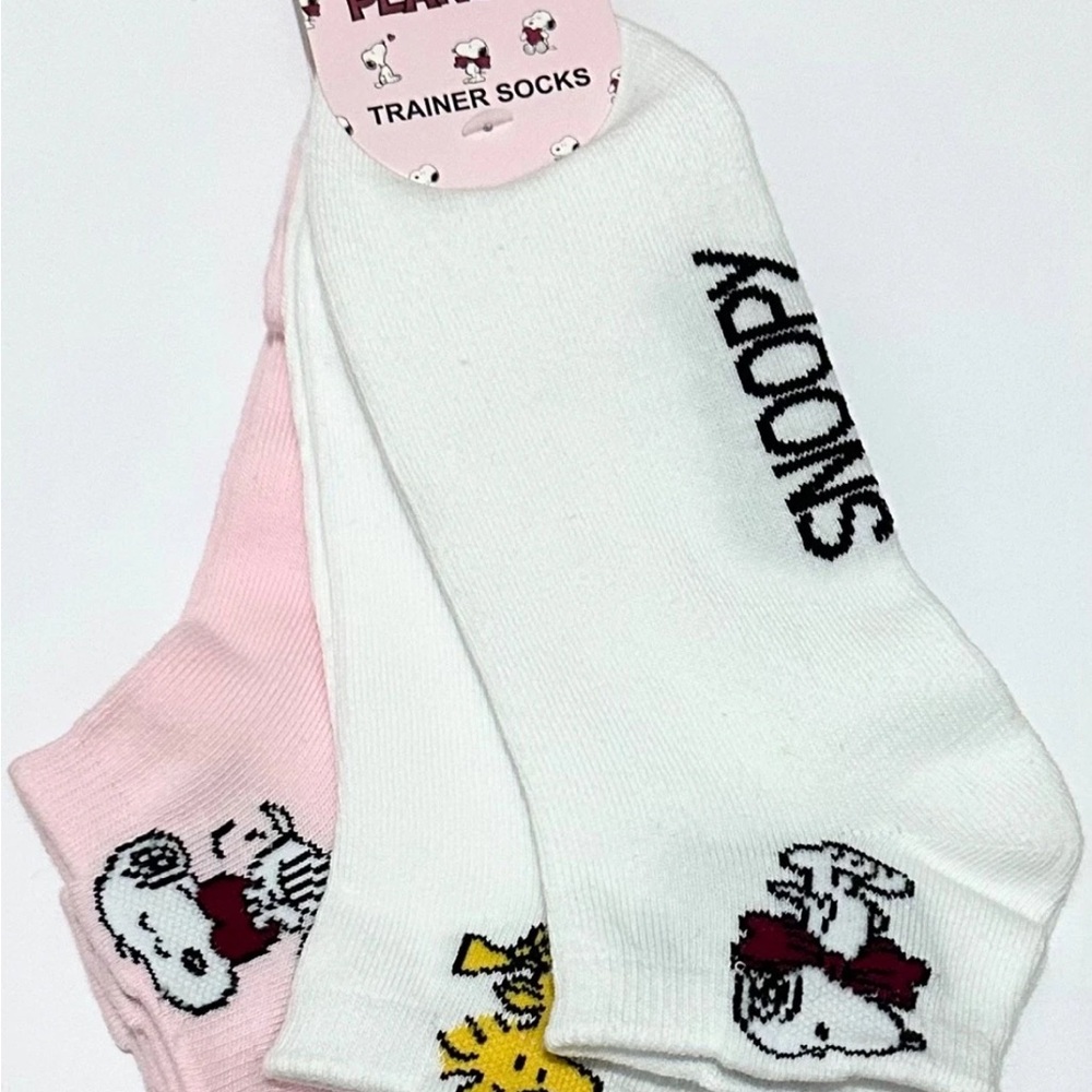 Peanuts women Trainer Socks with Snoopy & Woodstock - size 4-7
